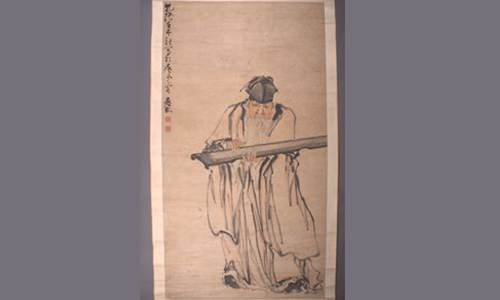 高士抚琴图