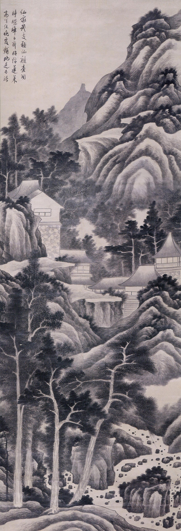 龚贤·峰峦台阁图