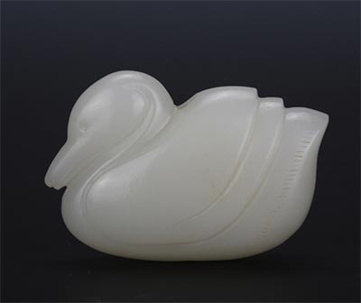 白玉鹅  清乾隆
