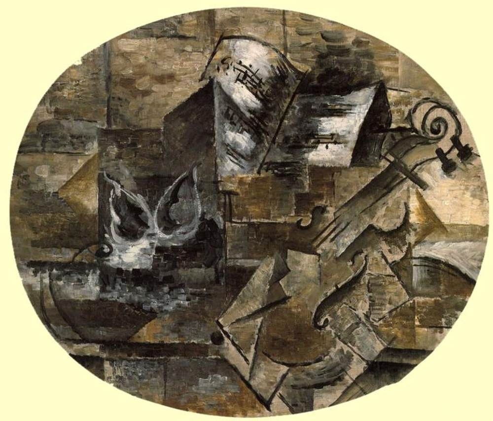 乔治·布拉克(Georges Braque)《小提琴与乐谱》