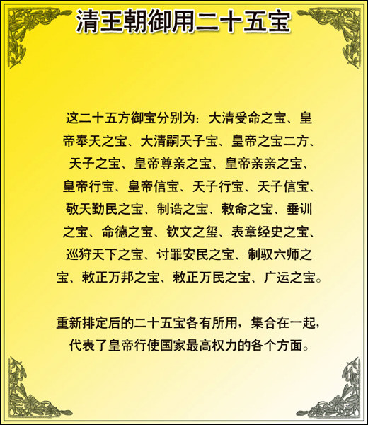 清朝御用二十五宝