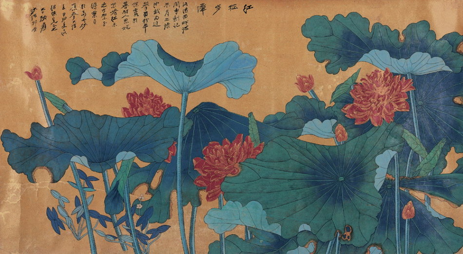 张大千笔下的荷