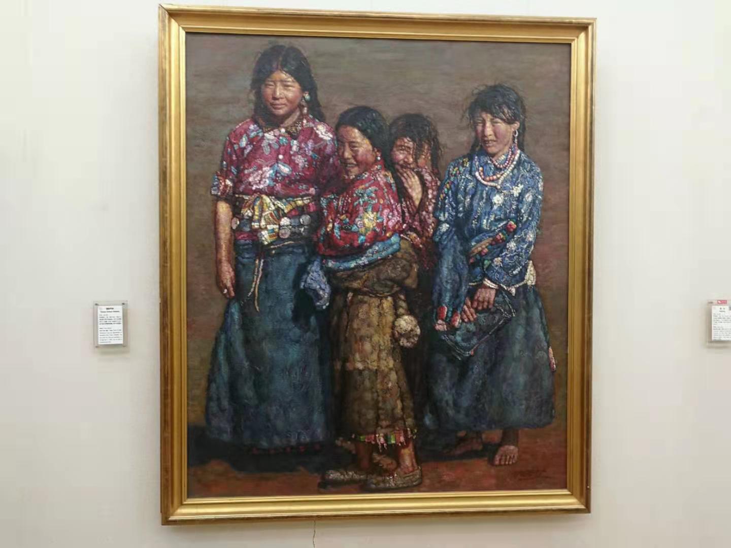 观复博物馆油画《藏族学童》作者：应小杰