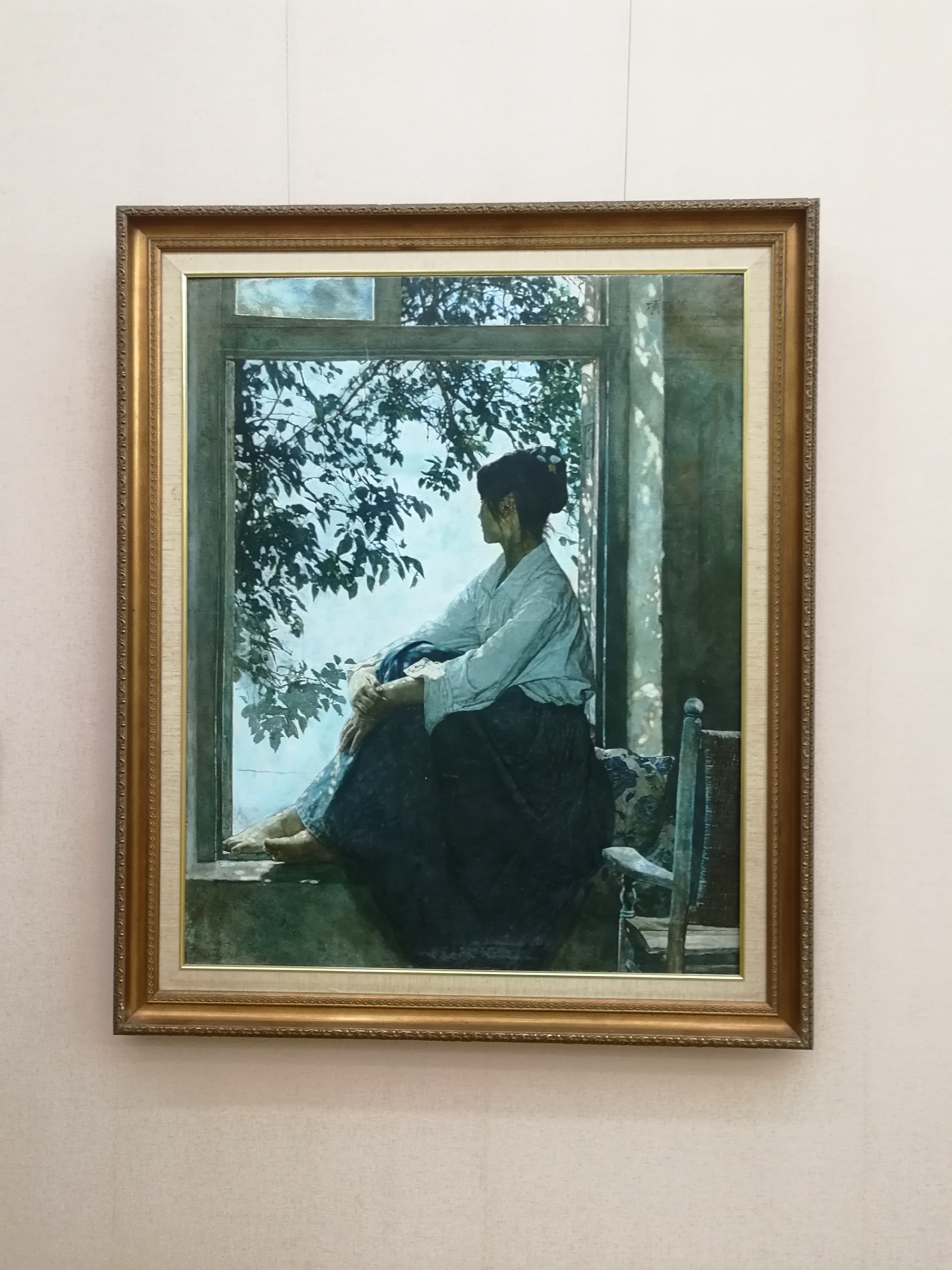 观复博物馆油画《初恋》作者：项春生