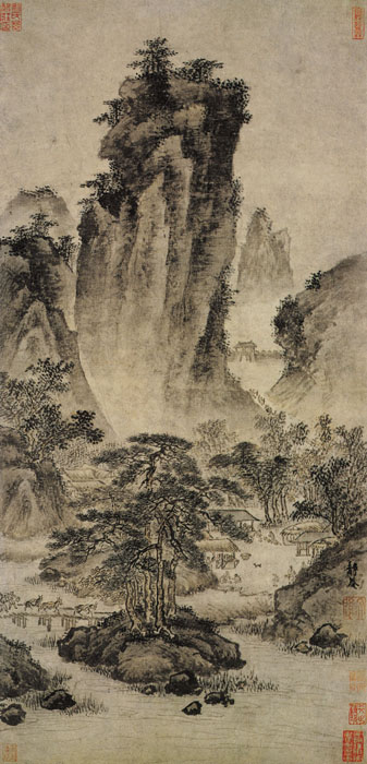 明 戴进《关山行旅图》