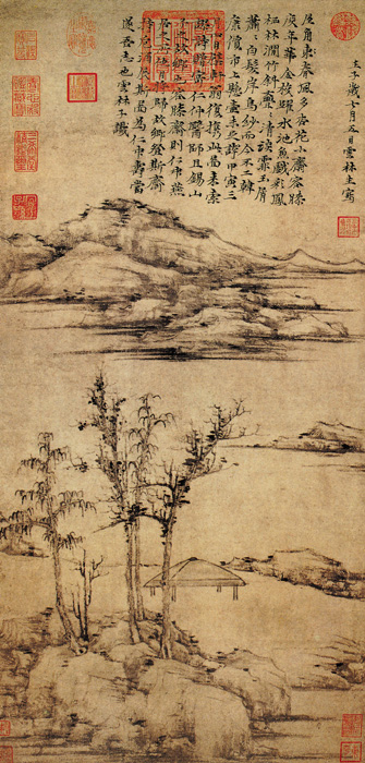 倪瓒《容膝斋图》