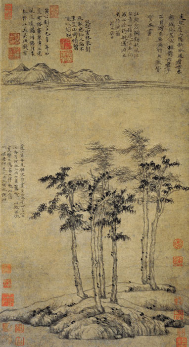 元 倪瓒《六君子图》