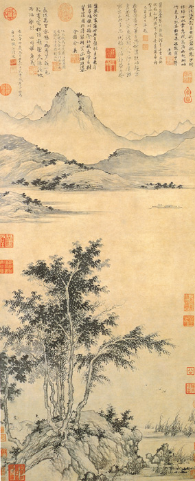 元 盛懋《秋江待渡图》