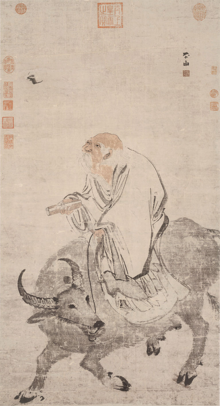 明朝 张路《老子骑牛图》