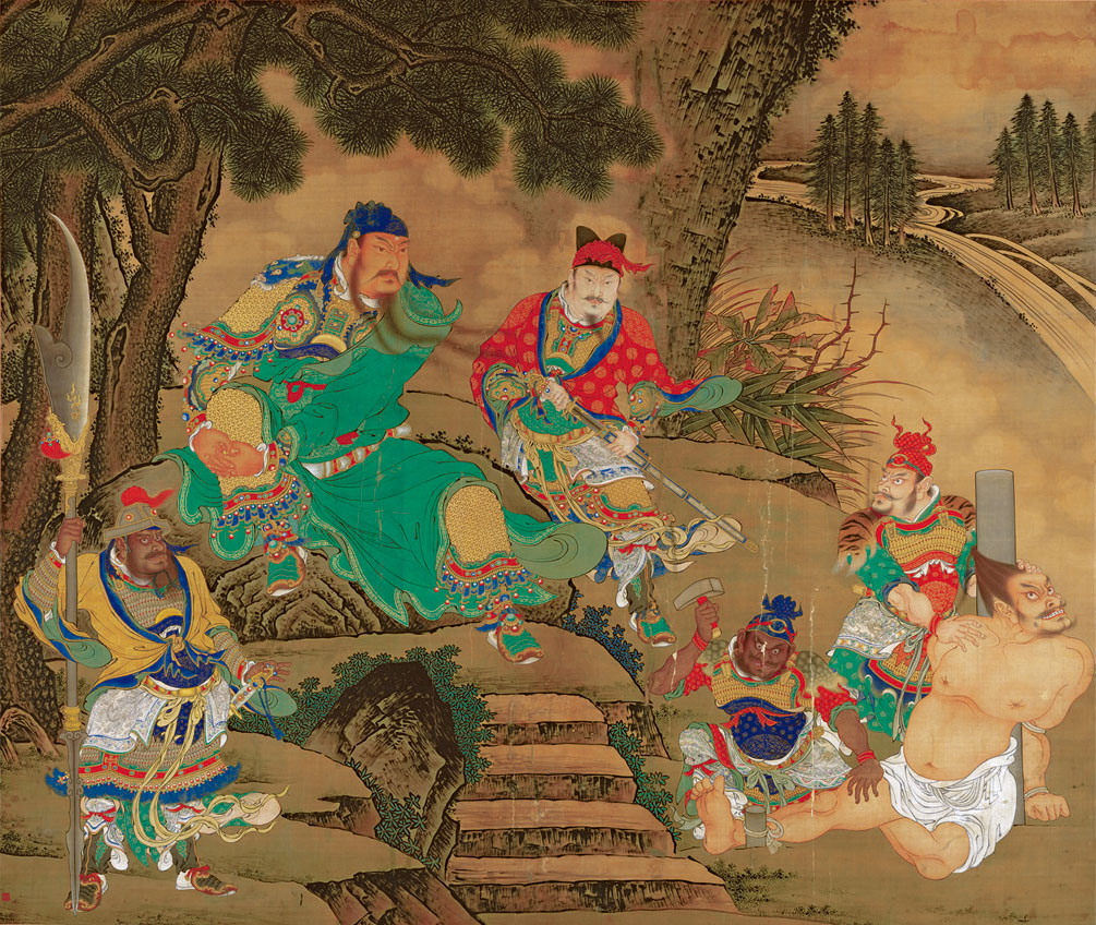 明朝 商喜《关羽擒将图》