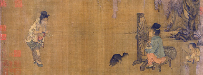 宋 王居正《纺车图》