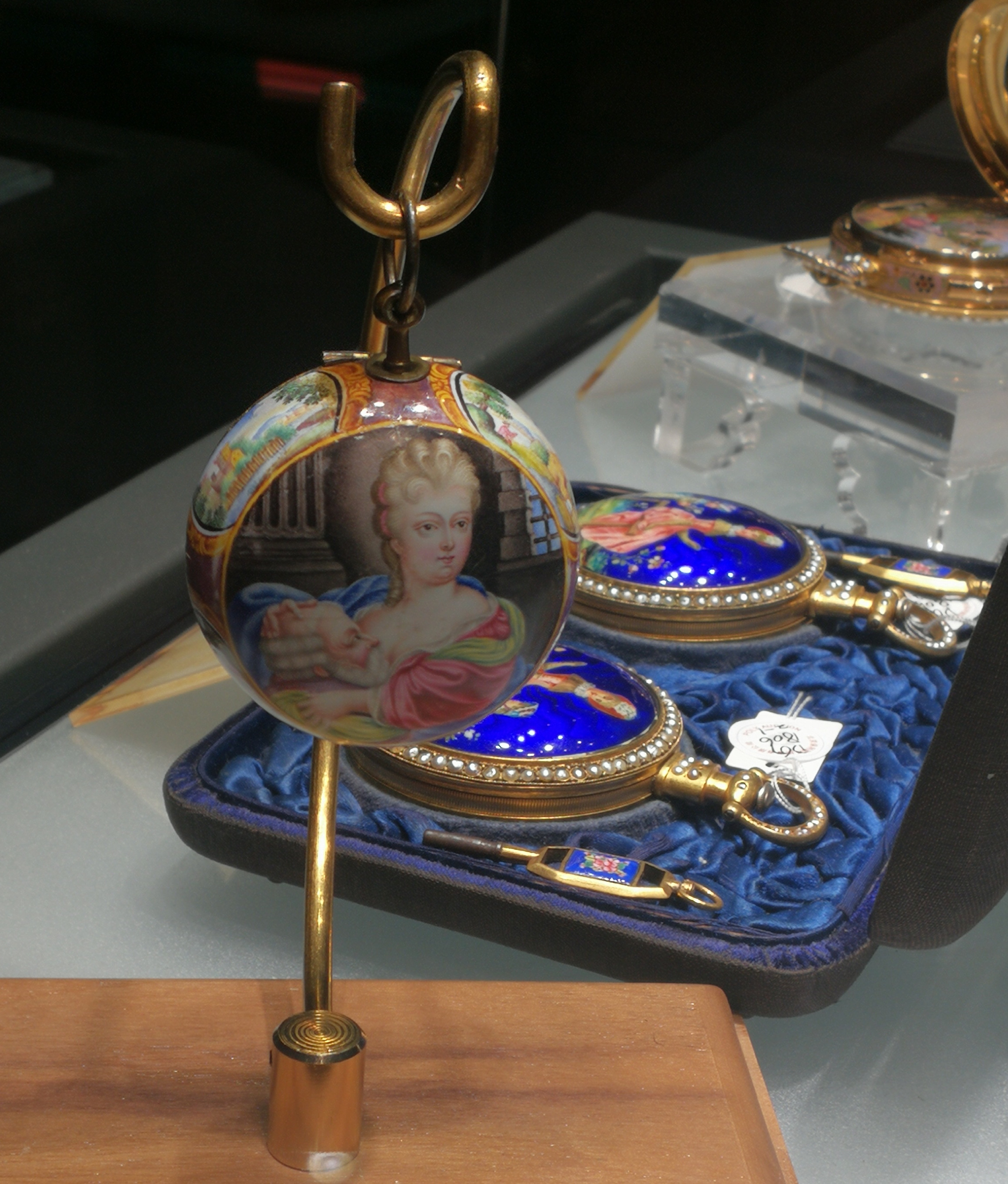 17世纪铜鎏金画珐琅“西蒙与佩罗”怀表