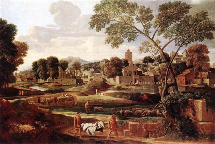 《landscape with the funeral of phocion》尼