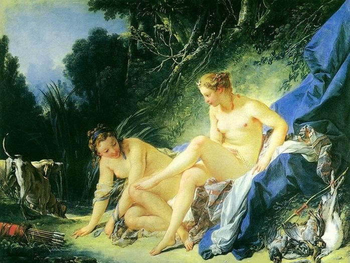 弗朗索瓦·布歇《Diana Leaving The Bath》(戴安娜的休息)