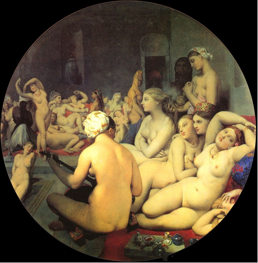 世界名画法国.安格尔《土耳其玉女》