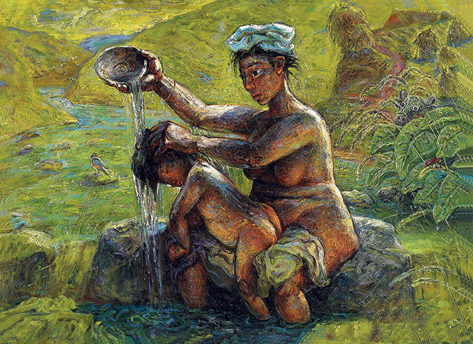 罗中立《母子》