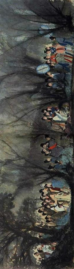 傅抱石《丽人行》