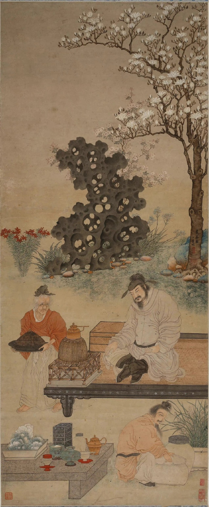 明 丁云鹏 《煮茶图》