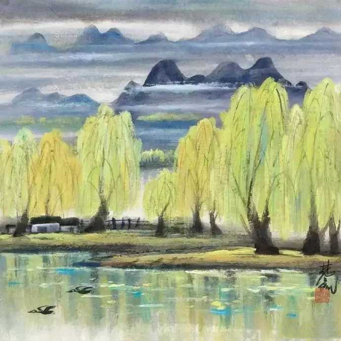 林风眠的春柳