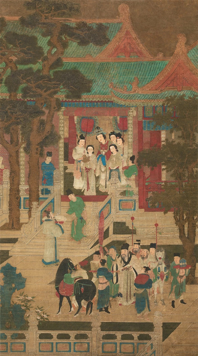 五代时期周文矩《太真出游图》