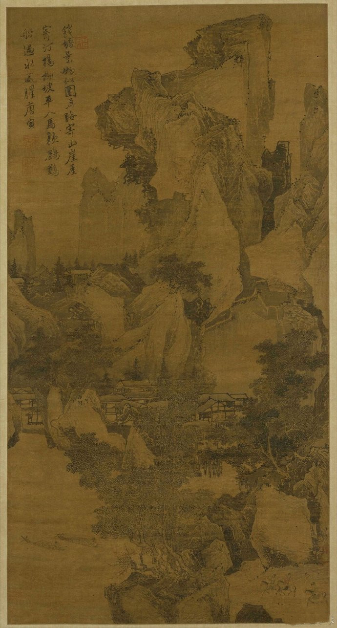 唐寅《钱塘景物图》
