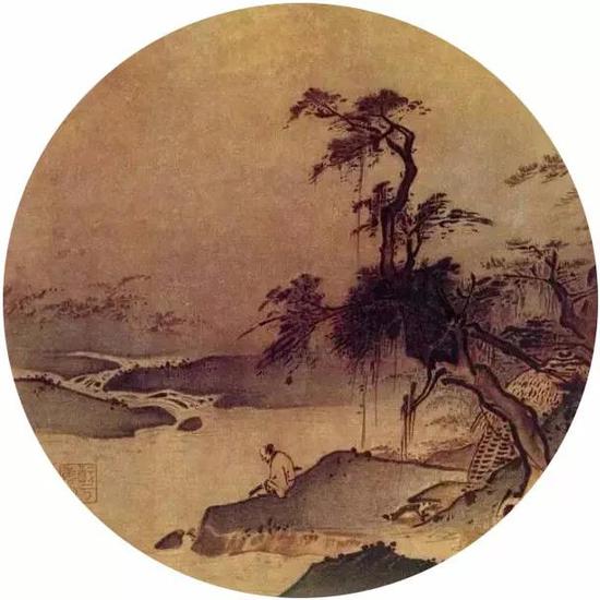 宋 夏圭《临流赋琴图》
