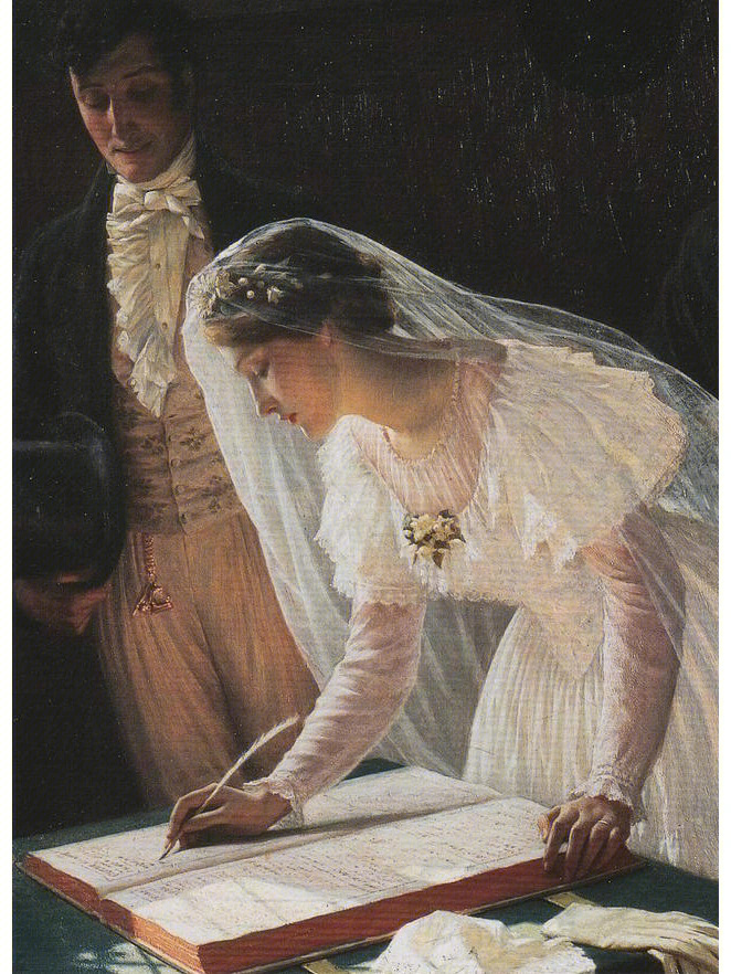  埃德蒙·布莱尔·莱顿《婚礼签字》（The Wedding Register）