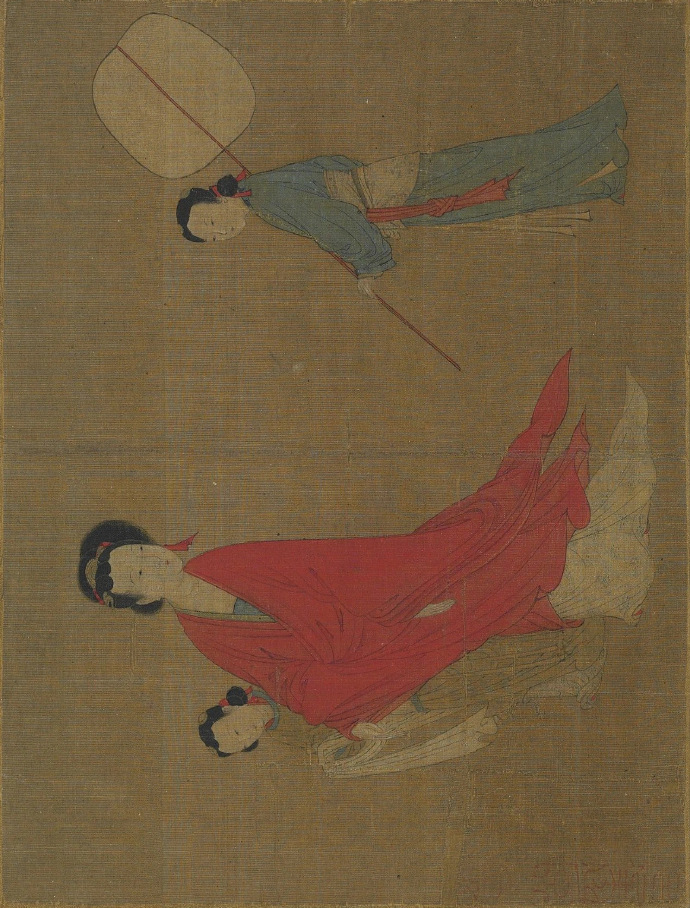 元人《画招凉仕女》