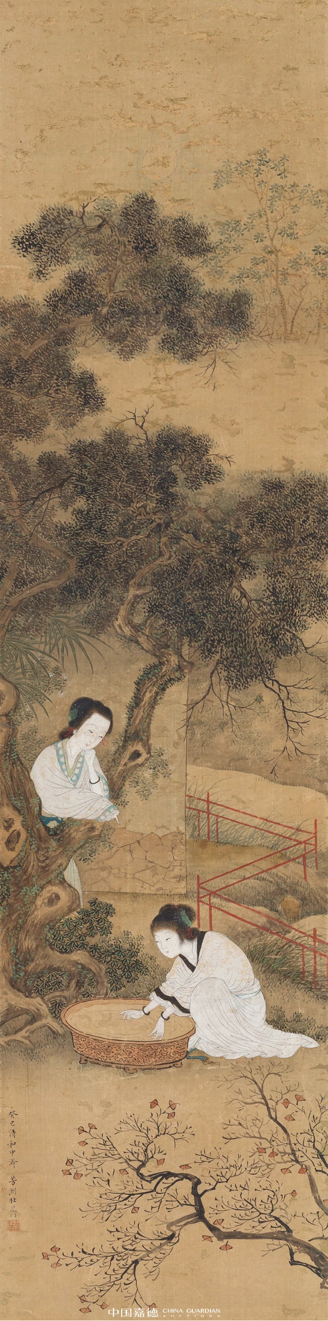 杜蘅 浣洗图