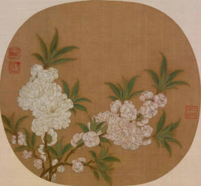 南宋 佚名《碧桃图页》纨扇