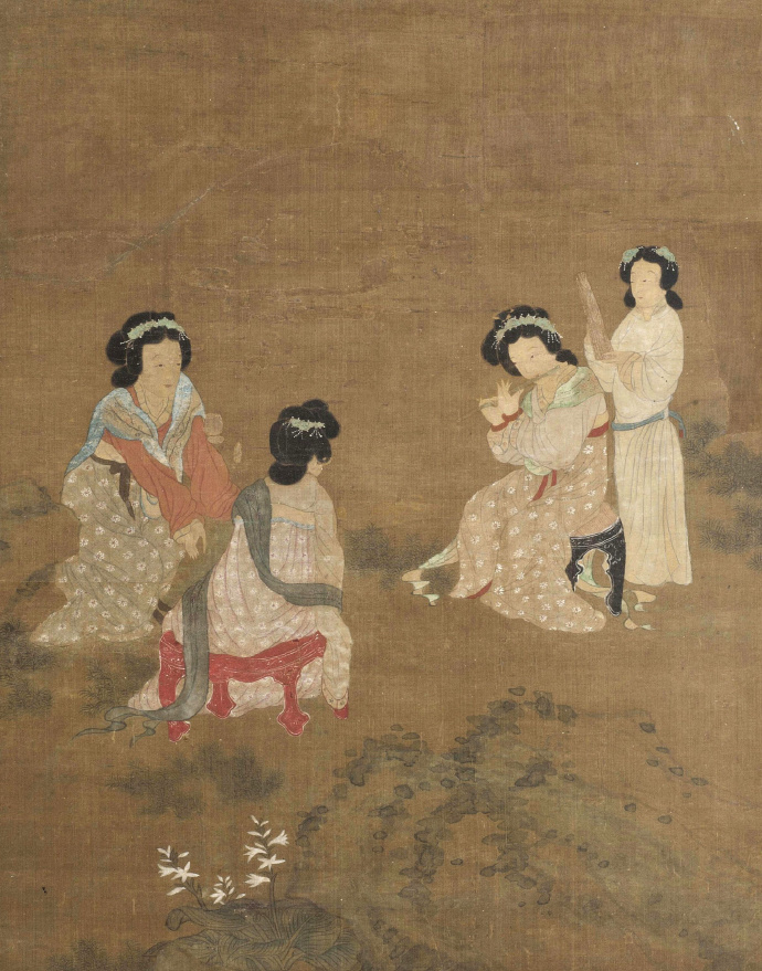 明 佚名《庭中赏乐图》