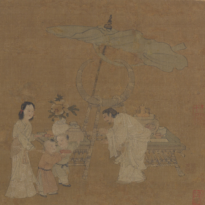明 姜隐《货郎图》