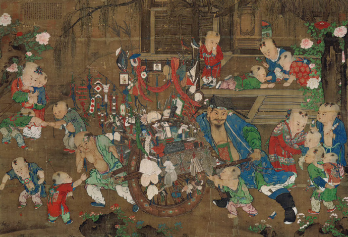 历代名家画人物货郎图