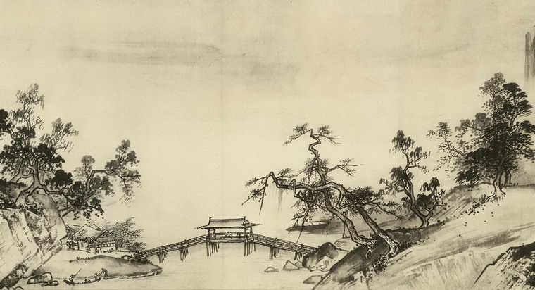 宋代画家夏圭《溪山清远图》