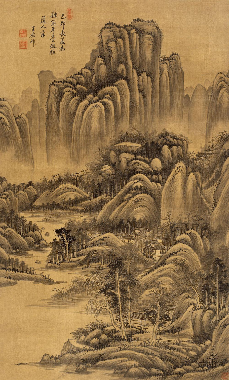 清 王原祁《仿古山水图》