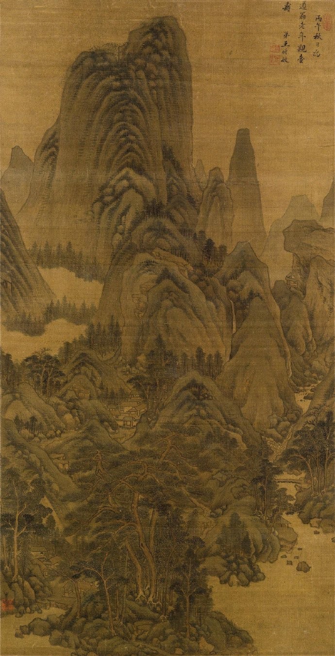 清 王时敏《茂林山居图》（香港佳士得）