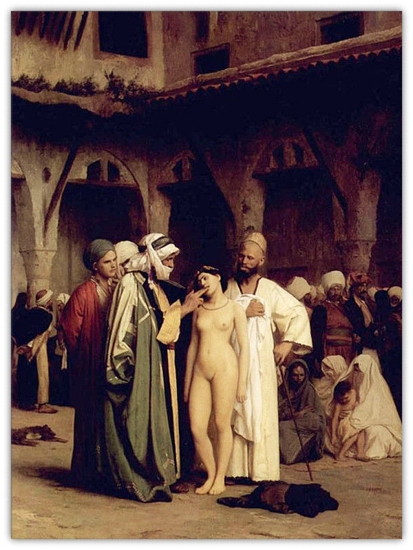 让·莱昂·热罗姆油画《Slave Market》（奴隶市场）