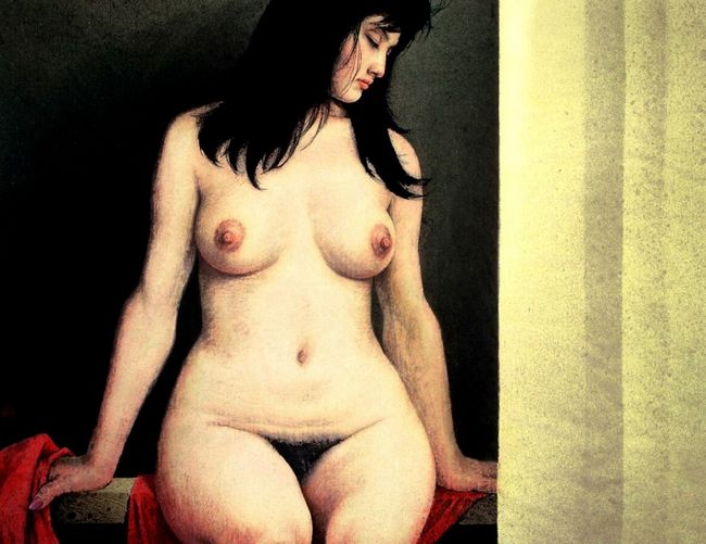 姜成楠美女人体书画作品欣赏