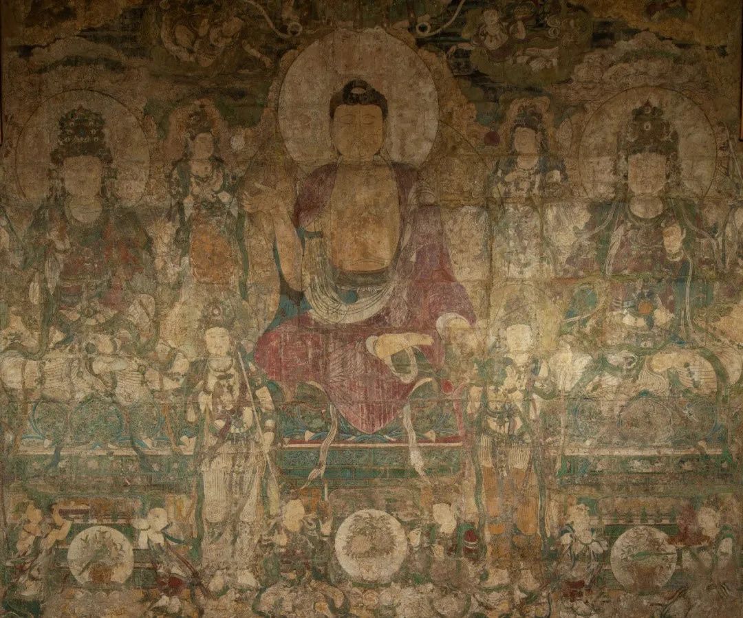山西洪洞县广胜寺元代巨型壁画《药师经变》