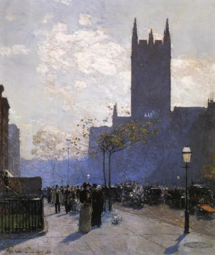 Frederick Childe Hassam《第五大街》