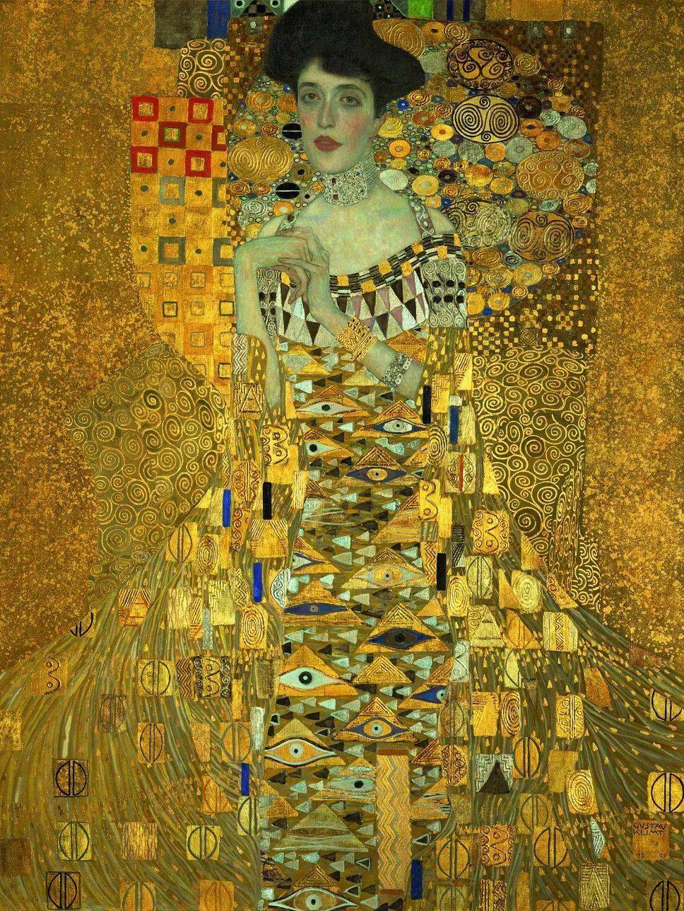 Gustav Klimt《阿德勒·布洛赫-鲍尔夫人的肖像》