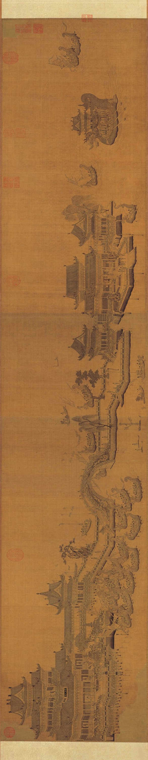 元 王振鹏 《宝津竞渡图》