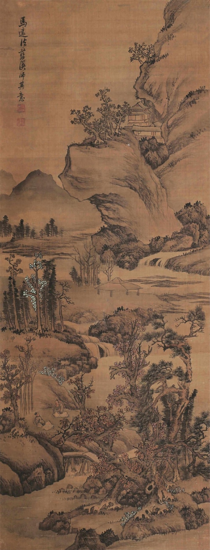 蓝瑛《秋山客话》立轴