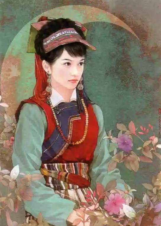 画家笔下的中华怒族美女