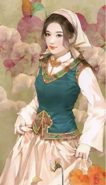 画家笔下的中华锡伯族美女