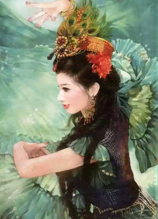 画家笔下的维吾尔族美女