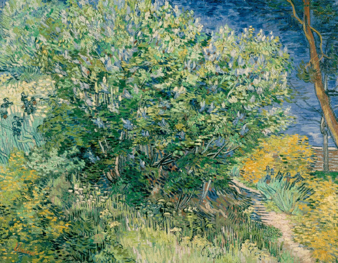 梵高 《紫丁香花丛》