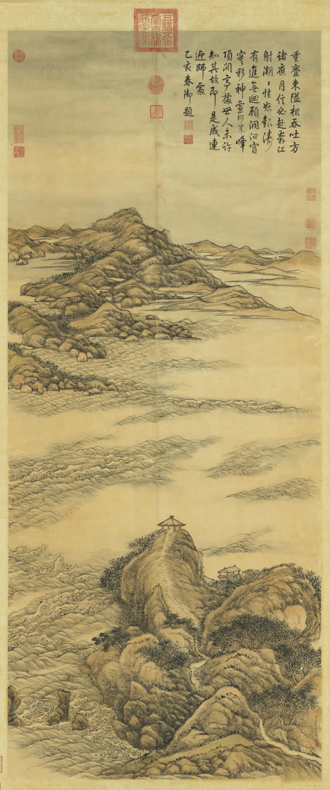 （清代）张宗苍作品《江潮图》