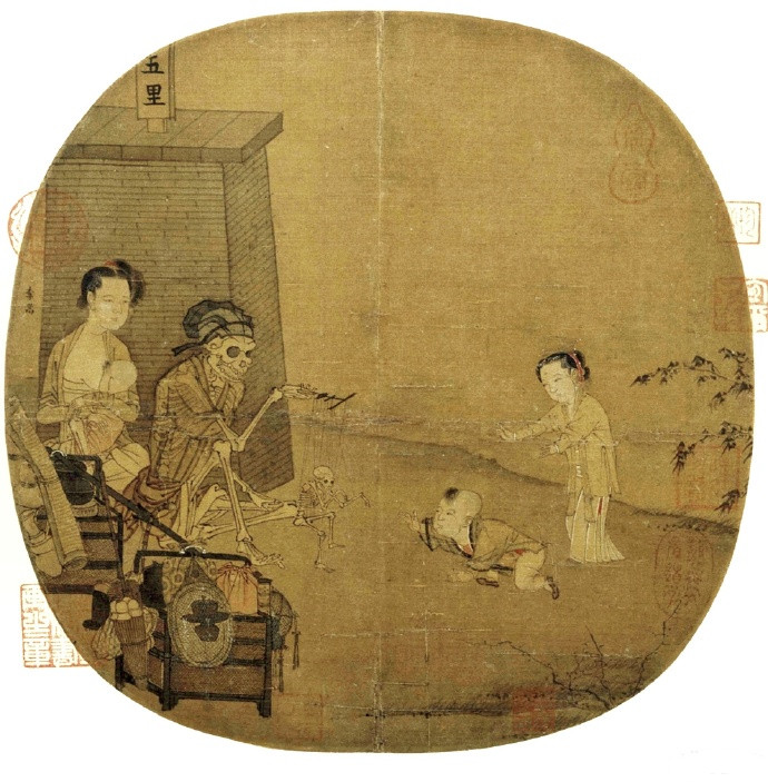 南宋画家李嵩《骷髅幻戏图》