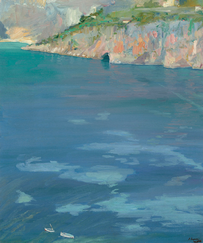 约翰·拉维里（John Lavery）笔下迷人的蓝色海面